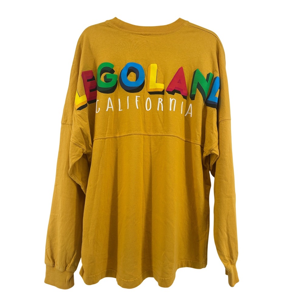 Spirit Jersey Legoland California Long Sleeve Shirt Mens Large Mustard Yellow